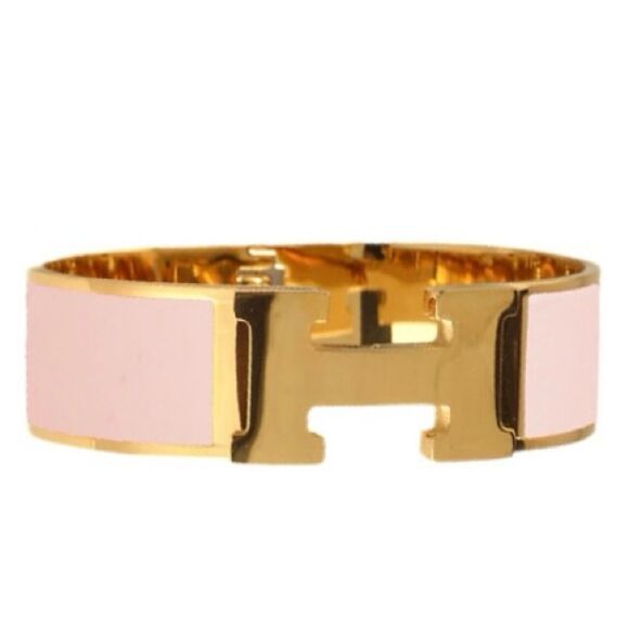 H BRACELET Pink and Gold Clic H Bracelet - Picture 1 of 4